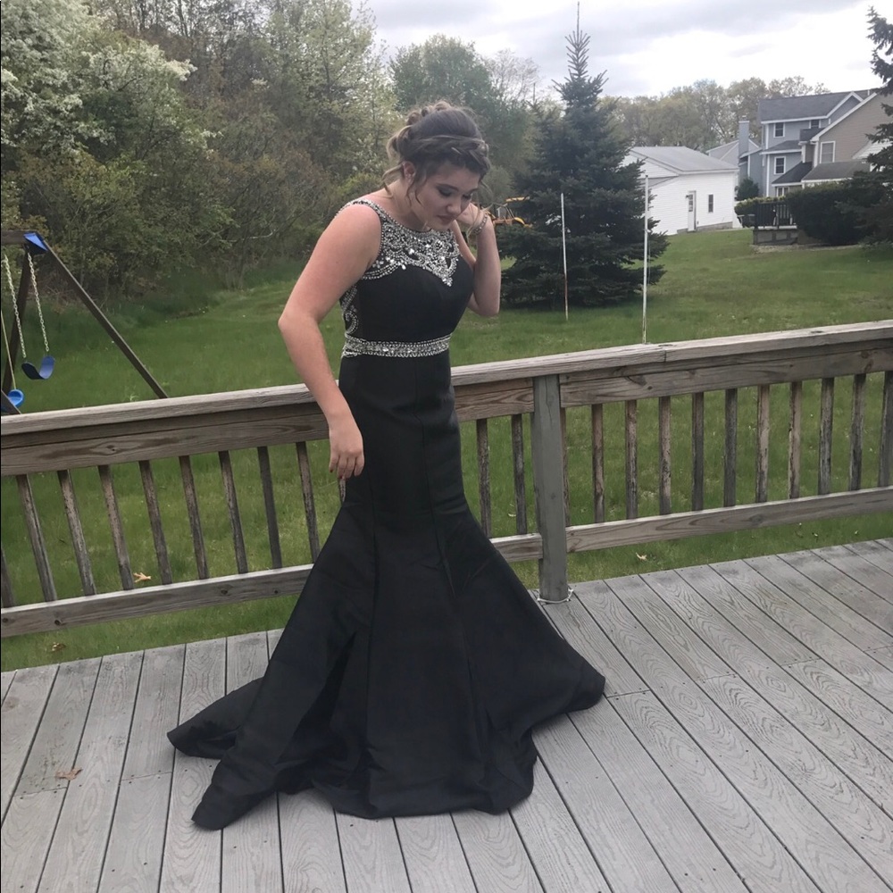 Clarisse black mermaid prom dress